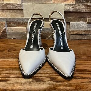 Alexander Wang White Studded Heels